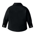 thumbnail image 4 of Curuila Kids Toddler Boys Shirt Long Sleeve Solid Color Lapel Button Down Shirts For Boys Loose Fit Casual Tops Black Size 11-12 Years, 4 of 4
