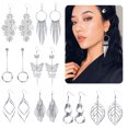 thumbnail image 3 of Boucles d'Oreilles Femme Mode: 8 Paires Boucles d'Oreilles Géométriques, 3 of 10