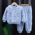 thumbnail image 2 of Mercatoo Baby Girls Boys Plush Pullover and 𝐅𝐥eece Sweatpant Set Baby Toddler Rompers 𝐏ajama Winter Warm Outfits, 2 of 5
