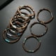 thumbnail image 2 of Xiao Hua Pulsera de cuentas de concha de coco hecha a mano para apilar, pulsera ajustable tejida a mano para mujeres y hombres (L), 2 of 5