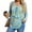Light Blue, variant on Women's Long Sleeve Shirts Fashion Floral Print V-Neck Hawaiian Top Summer Loose Breathable Mesh Beach Cover-Ups for Women