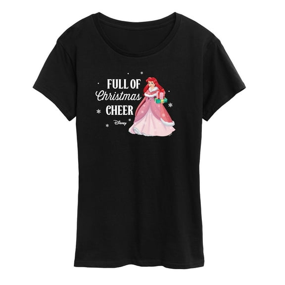 Disney - Full Of Christmas Cheer Ariel - Women's Short Sleeve Graphic T-Shirt