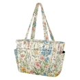 thumbnail image 2 of FORMRS Tote Bag for Women Quilted Large Capacity Travel Work Carry On Shoulder Handbag, Colorful Wildflowers, 2 of 7