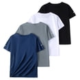 thumbnail image 3 of Fozruso 4 Pack Boys Short Sleeve T-Shirts Crewneck Classic Fit Athletic Tee Tops for School Casual Daily, 3 of 7