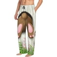 thumbnail image 6 of Honiee Brown Bunny for men - a sleek fusion of Straight Pajama Pants, versatile Lounge Pants, and cozy Sleepwear, all rolled into one-X-Large, 6 of 6
