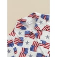 thumbnail image 4 of Bagilaanoe 4th of July Outfits for Toddler Baby Boys Short Sleeve America Flag Print Shirt Tops + Shorts 12M 18M 24M 3T 4T 5T Kids Independence Day Clothes 2pcs Short Pants Set, 4 of 8
