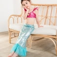 thumbnail image 2 of Girls Mermaid Tail Bikini Set Swimming Suit Bathing Suit, 2 of 7