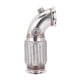 thumbnail image 4 of V Band Downpipe 90 Degree Downpipe W/flex Downpipe Bellow Pipe W/flex Tube 3in Steel V Band To V Band Downpipe Low 90 Degree With W Flex Bellow O2 Bungs Plug ANGGREK Accesorios, 4 of 8