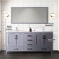 thumbnail image 7 of 72 in. Wide Dark Grey Double Bath Vanity / Quartz Top, Faucet and Mirror for Bathrooms, 7 of 7