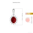 thumbnail image 4 of Angara Natural 1.25 ct Ruby Pendant Necklace for Women in 14K White Gold – July Birthstone Jewelry | Oval Ruby Pendant with Floral Diamond Halo, 4 of 9