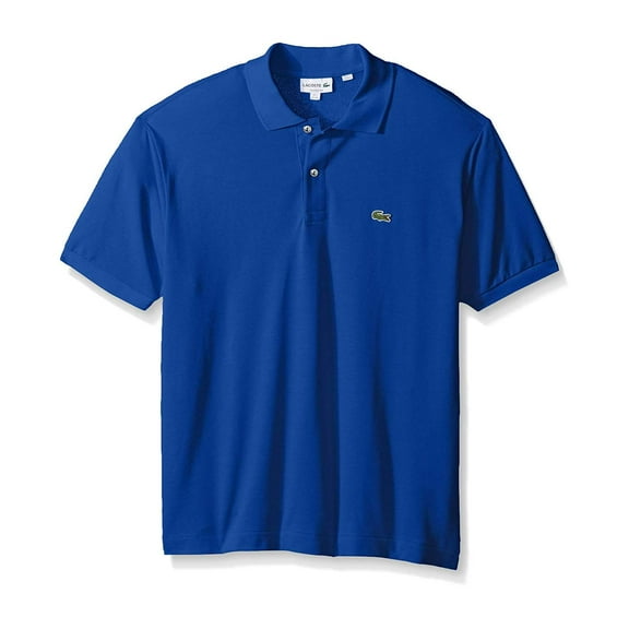 lacoste men's classic short sleeve l.12.12 pique polo shirt,heritage blue,small