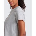 thumbnail image 4 of CRZ YOGA Women's Pima Cotton Workout Short Sleeve Shirts Loose Athletic Crop Tops Casual T-Shirt, 4 of 5