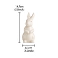 thumbnail image 3 of Easter Bunny Ceramic Ornament Set Minimalist Rabbit Figurine for Modern Home Desktop Festive Atmosphere Spring Tabletop Decor, 3 of 9