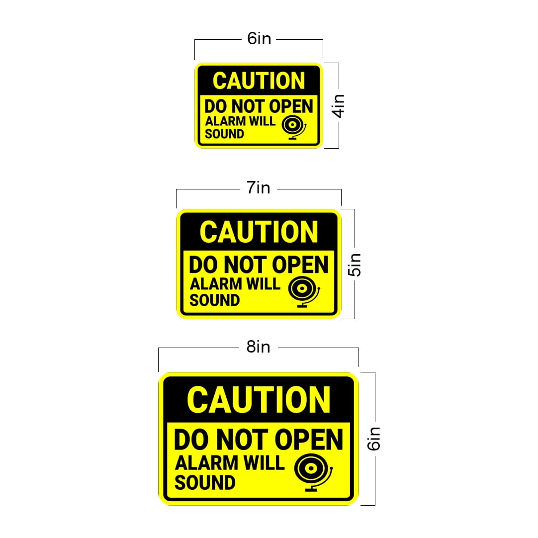 Classic Framed Plus Caution Do Not Open Alarm Will Sound Door or
