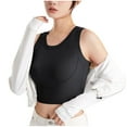 thumbnail image 6 of Aboser Womens Workout Tank Top with Built in Bra Slimming U Neck Yoga Shirt Athletic Gym Tank Tops for Women Layering Tanks Stretch Casual Sleeveless Basic Tees, 6 of 8