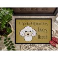 thumbnail image 3 of Caroline's Treasures BB1505JMAT White Poodle Spoiled Dog Lives Here Door Mat, Indoor Rug or Outdoor Welcome Mat 24x36, 3 of 4