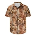thumbnail image 5 of AHTJRT Stylish Men's Camouflage Print Button Down Short Sleeve Shirt Multicolor 3XL, 5 of 5