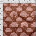 thumbnail image 3 of oneOone Georgette Viscose Brown Fabric Igloo Sewing Craft Projects Fabric Prints By Yard 42 Inch Wide, 3 of 4