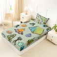 thumbnail image 4 of Erosebridal Happy Camping Tent Twin Sheet Sets 3pcs For Kids Teens,Boys Girls Adventure Theme Tent Bedding, 4 of 5