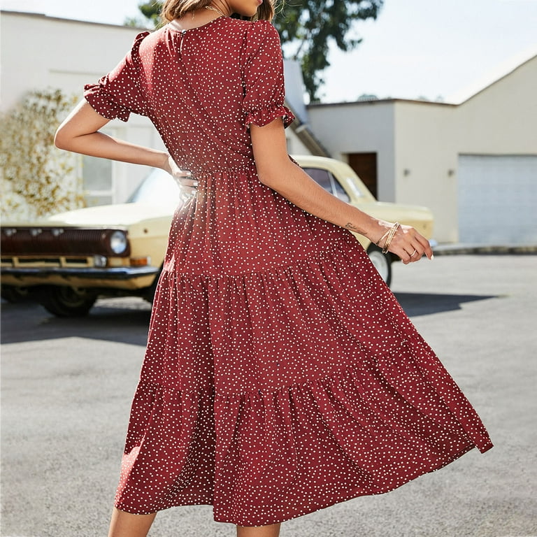 Red polka shop dot sundress