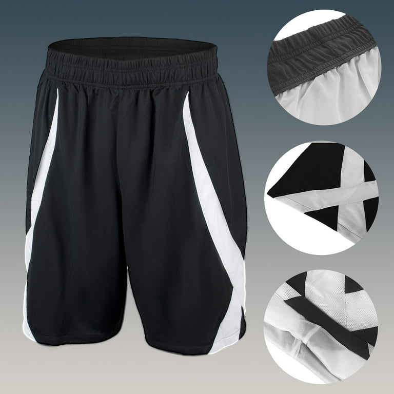 Men s Basketball Shorts Active Running Shorts Jersey Short No Pockets Black XXL Walmart