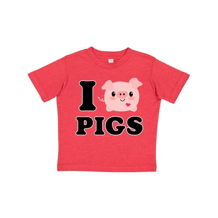 

Inktastic I Love Pigs Gift Toddler Boy or Toddler Girl T-Shirt