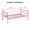 Pink-01, variant on Space-Saving Metal Twin Daybed with Pull-Out Trundle - Modern Multifunctional Sofa Bed Frame with Steel Slat Support - 2-in-1 Guest Bed for Bedroom, Living Room - Pink, Twin Size Set