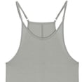 thumbnail image 4 of Htigea Girls Casual Sleeveless Jumpsuits Spaghetti Strap Loose Romper Long Pants with Pockets Gray,5 Years, 4 of 6