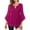 Pinky, variant on Sparkly Tops for Women, Dressy Soft Ruffle 3/4 Sleeve Blouses, Glitte Evening Shirts