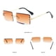 thumbnail image 4 of Las gafas de sol cuadradas sin marco del borde cortado forman las gafas de sol de la tendencia, hechas de PC, plástico, metal, 4 of 5