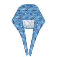 thumbnail image 3 of Kdxio Blue Fish Pattern Turban Hat for Women Men Comfortable Adjustable Cleaning Working Cap with Sweatband, 3 of 8