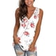 thumbnail image 1 of Camisetas sin mangas para mujer con cuello en V, camisetas sin mangas, camisetas sin mangas con abertura lateral floral Xemadio WMZL-1645-8, 1 of 5