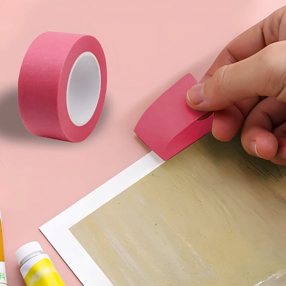 CCOCC Premium Painters Tape,Masking Tape,Paint Tape for Multi-Purpose,Painting,DIY Crafts Arts (2 inch x 55 Yards) Decoration Labeling No Residue,Easy Removal (Pink)