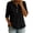 Black, variant on JIAYUE Women's T Shirt Classic Knit Casual Solid Color Three Quarter Length Sleeve Tunic Shirts Comfort Crew Neck Button Down Tees Loose Female Versatile Everyday Loose Fit Tops