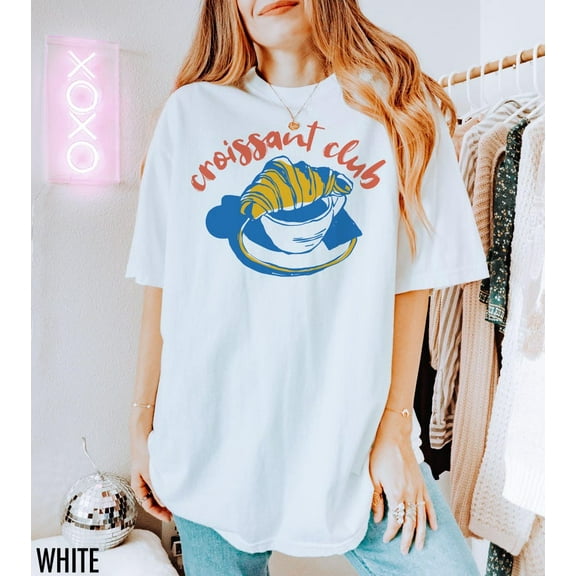 Croissant Shirt, Croissant Club Shirt, Breakfast Tshirt, French Cafe, Paris T-Shirt