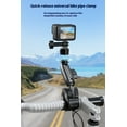 thumbnail image 2 of Quick Release Action Camera Clamp Mount - Bigcan 360° Aluminum Handlebar Adapter with Dual Ball Head for GoPro Hero 13/12/11/10/9, Bike Motorcycle Tree Rail Use, 2 of 10