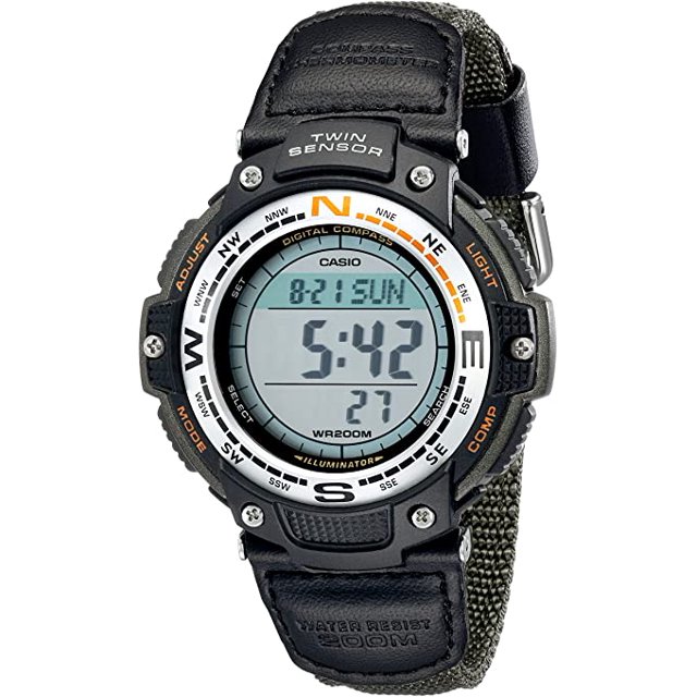 Reloj Deportivo Casio SGW100B-3V Caja de 47.6 mm Resistente al Agua Negro para Hombre Casio SGW100B-3V