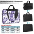 thumbnail image 6 of YFYANG 15.6 inch Universal Laptop Bag Oxford Cloth Laptop Sleeve, Multi-functional Purple Floral Line Doodle Notebook Computer Messenger Bag Handbag, 6 of 8