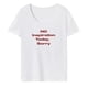 thumbnail image 5 of Camiseta para mujer con cuello redondo y ajuste regular, camiseta básica suave para viajes con mochila S, 5 of 10