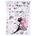 thumbnail image 1 of Autocollant mural en PVC amovible en vinyle motif fée, fleur et papillon, 1 of 4
