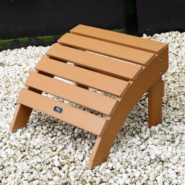 [Quick Delivery] Outdoor Ottomans or Footstools,All-Weather and Fade-Resistant Plastic Wood Adirondack Footstool for Lawn Outdoor Patio Deck Garden Porch Lawn Furniture 19.68*18.89*13.38 Inch,Brown - image 5 of 12