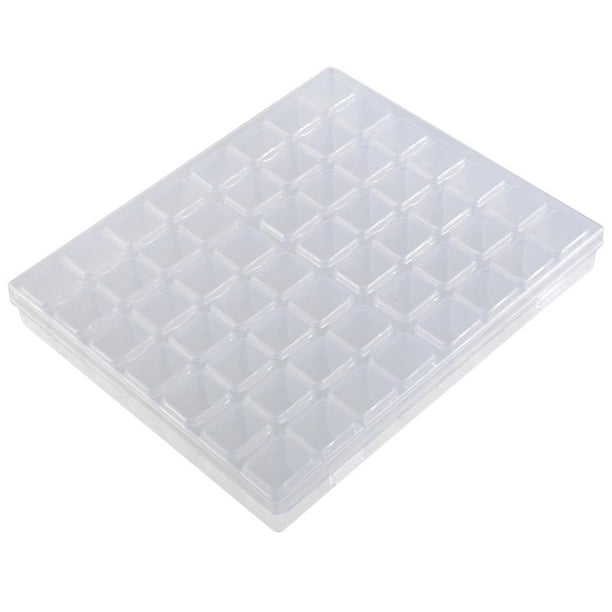 Diy Diamante Pintura Taladro Caja Joyero Bordado De Diamantes De Imitación Cuentas De Cristal Organizador Caja De Almacenamiento Contenedor 56 Rejillas Cateissary CE002358-00