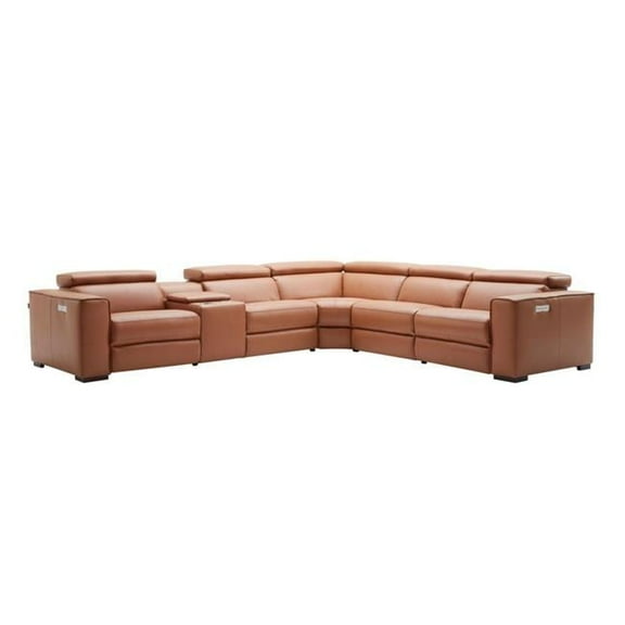 J&M Furniture 18865-C Picasso Motion Sectional Sofa - Caramel