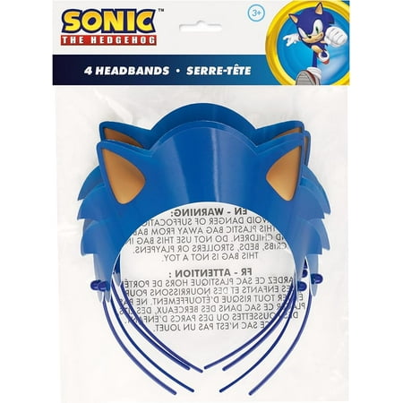 Sonic the Hedgehog Party Headbands 8ct (2 Packs of 4)