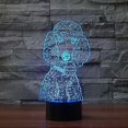thumbnail image 4 of 3D Poodle Moulding Night Light Touch Switch 7 Color Change LED Table Desk Lamp Acrylic Flat ABS Base USB Charger Home Decoration Toy Birthday Xmas Kid, 4 of 5