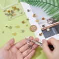 thumbnail image 3 of 24Pcs 2 Colors Flat Round Stud Earring Findings Textured Blank Earrings Stainless Steel Earring Post with Loop Disc Charms Earrings for DIY Jewelry Craft Making Hole: 1.2-1.4mm Mixed Color, 3 of 6