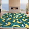 thumbnail image 2 of Design&I 4'x6' Washable Area Rug Funky Abstract Tropical Motif With Vibrant Mod Accents Banana Flowing Dynamic for Dorm Room, Living Apartment, Flatweave Daily Traffic Ready, 2 of 7