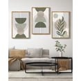 thumbnail image 3 of JANS.NO1 in Boho Wall Art Green Sage Decor Wood Modern Bohemian Abstract Geometry Canvas Prints Ready to Hang, 3 of 7