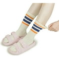 thumbnail image 5 of JIANFANG Striped Crew Socks Women - Retro Novelty Socks - Stretchy Casual Athletic Cotton Sock Size 5-11, 5 of 6