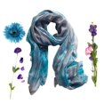 thumbnail image 3 of Bufanda de seda Millie & Boo azul turquesa claro 170x75 cm, 3 of 3